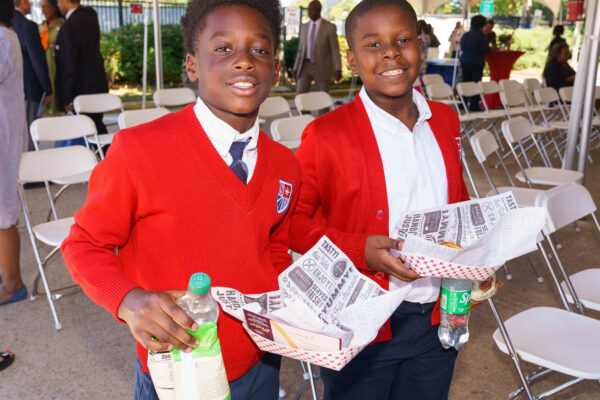 Students enjoying a meal at a community event supported by Ruthie’s in Dallas